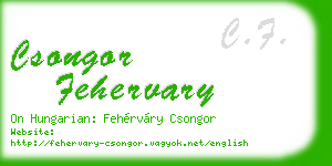 csongor fehervary business card