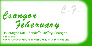 csongor fehervary business card